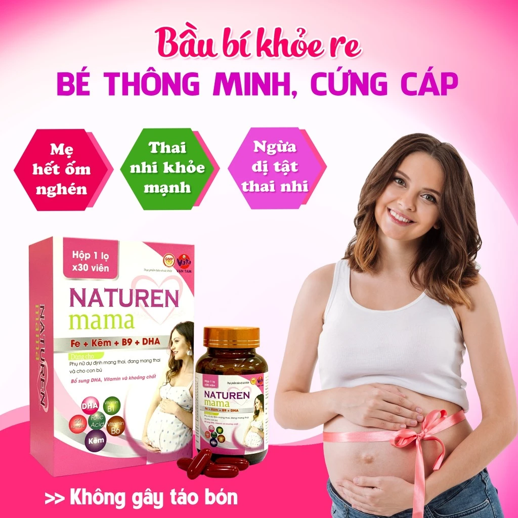 Vitamin bầu, DHA bà bầu, bổ bầu tổng hợp NATUREN MAMA