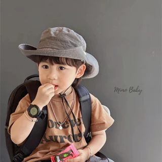 Mũ vành rộng chống nắng phong cách Hàn Quốc cho bé từ 4 - 10 tuổi MH132 Mimo Baby