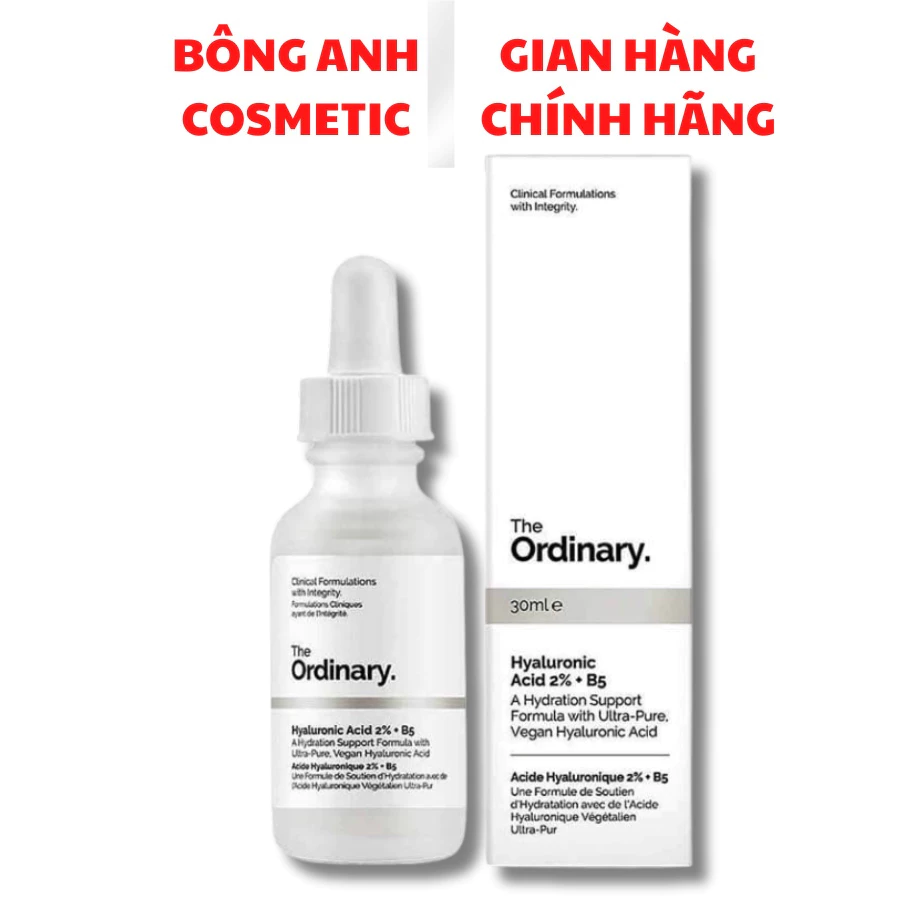 Serum The Ordinary Hyaluronic Acid 2% + B5 cấp nước, phục hồi da dung tích 30ml