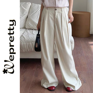 KAYLIN PANTS - Q02 Quần đũi xước ống rộng form suông Wepretty Clothes đi biển phù hợp với phong cách thanh lịch tối giản