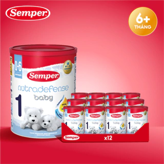 Thùng 12 hộp Sữa bột công thức Semper Nutradefense Baby 1 400g/hộp