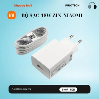 ( CAM KẾT HÀNG ZIN) Bộ Sạc Xiaomi 18w Củ Và Cáp Sạc Type C Hỗ Trợ Sạc Nhanh Q.C 3.0 Cho Mọi Loại Điện Thoại- pulotech