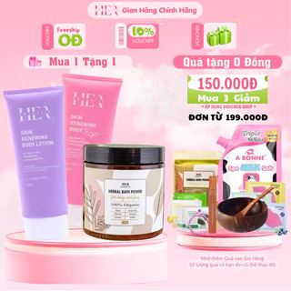 Tắm Trắng Thảo Mộc Her Cosmetic ,Bột Tắm Trắng Herbal Path Powder ,  Kem Body Her , skin renewing body lotion trắng da