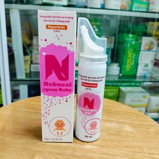 Chai xịt mũi cho bé 3 tháng tuổi NEBUSAL SPRAY BABY 1,9% CPC1HN 50ml