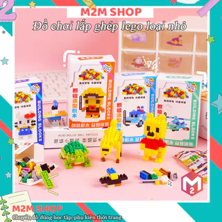 Hộp đồ chơi lắp ráp loại nhỏ nhân vật hoạt hình dễ thương, bộ xếp hình lego mini cho bé sáng tạo