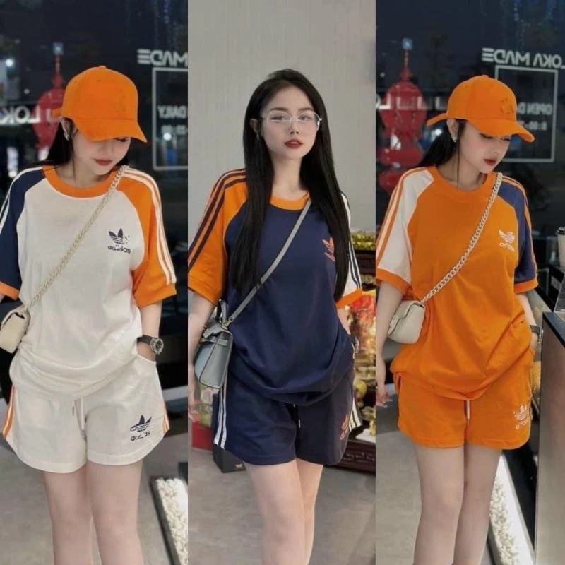 Bộ Đùi  Quần Áo  Adidas Nam Nữ  Chất Cotton Khô Cao Cấp Hot Trend -- Bộ Đùi A Di ĐÁT