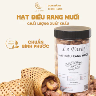 Hạt điều rang muối vỏ lụa nguyên hạt LE FARM, hạt dinh dưỡng chất lượng thơm ngon giòn giàu dinh dưỡng