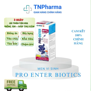 Men nhỏ giọt Pro Enter Biotics cải thiện vi sinh đường ruột, trẻ biếng ăn, kém hấp thu