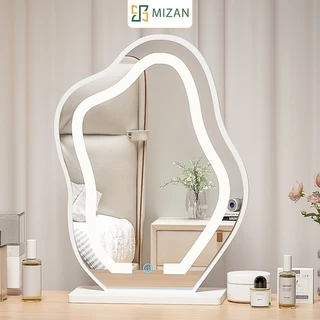 Gương cảm ứng led để bàn trang điểm hình đám mây thương hiệu Mizan - GP294