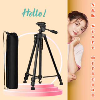 Chân giá đỡ điện thoại, máy ảnh Tripod 3366 cao 150cm có tay cầm cực chắc chắn - Giao màu ngẫu nhiên