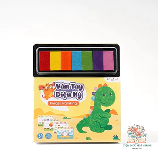 Sách tô màu vân tay cho bé Finger painting Lalala baby gồm 41 trang kèm sẵn 7 màu