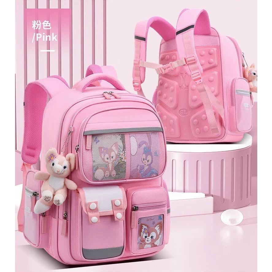 Ba lô đi học cho bé lớp 3- lớp 6 chống gù đệm vai tặng kèm móc khóa sticker 118