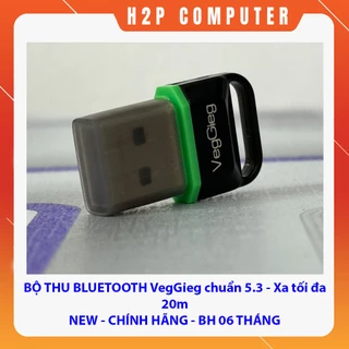USB thu Bluetooth cho Laptop/ máy tính PC cao cấp,tốc độ 5.3, bảo hành 18 tháng, hàng chính hãng VegGieg
