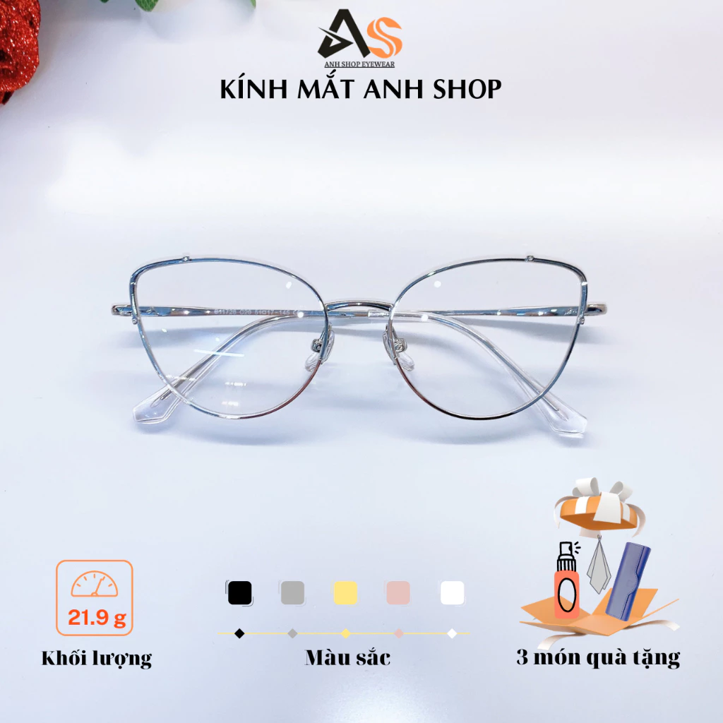 Kính mắt mèo gọng kim loại thanh mảnh nhưng chắc chắn 11728A