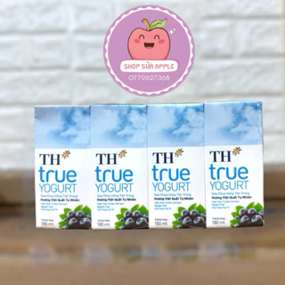 Lốc 4 hộp Sữa chua uống TH True Yogurt 180ml (Việt quất, Cam, Dâu)