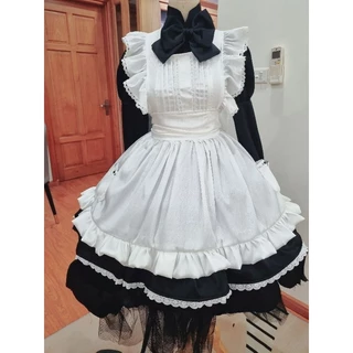 trang phục maid cosplay neko 4 chi tiết