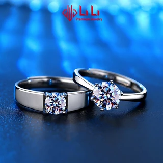 Nhẫn bạc cặp đôi LiLi S925 đính kim cương Moissanite cao cấp Jezebel LILI_124837