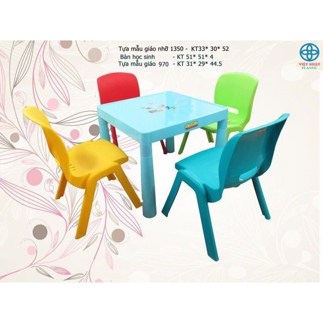 GHế,Bàn NHỰA CHO BÉ Trẻ Em Mầm Non, Mẫu Giáo, Tiểu Học đúc nhiệt hàng đẹp Nhựa Gia Long Cao Cấp