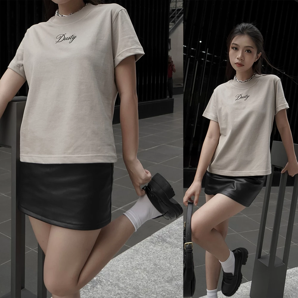 Áo thun nữ Baby Tee Logo V.1 Dusty 100% cotton 250gsm