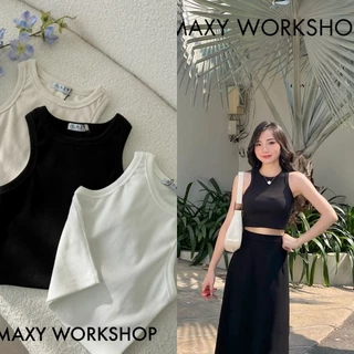 Áo ba lỗ croptop thun gân Tanktop Tee Maxy Workshop