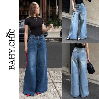 ( NHẠT & ĐẬM ) QUẦN JEANS ống rộng, dày dặn chuẩn form | BAHYCHIC