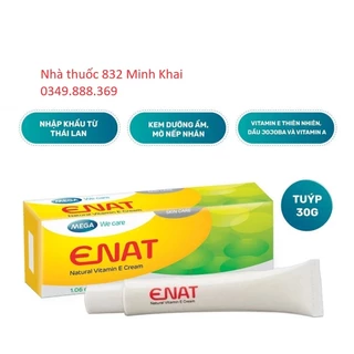 KEM DƯỠNG DA ENAT tuýp 30g dưỡng ẩm, mờ vết nhăn chống oxy hóa Vitamin E