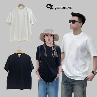 Áo thun trơn bacsic nam nữ chất cotton 100% thoáng mát áo phông trơn tay lỡ oversize form rộng thời trang unisex GZAT02