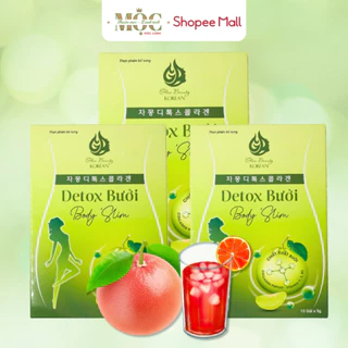 Combo 3 hộp trà giảm cân detox bưởi Body Slim chính hãng an toàn nhanh hiệu quả thơm ngon dễ uống