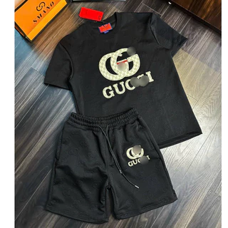 Bộ Quần Áo Gc Mùa Hè  Dập Vân Nổi Cao Cấp Bộ Hè Dio Họa Tiết Logo Thêu Chất Cotton Thoáng Mát