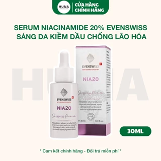 [Hàng Công Ty] Serum Niacinamide 20% Evenswiss Nia20 tinh chất làm sáng da kiềm dầu chống lão hóa