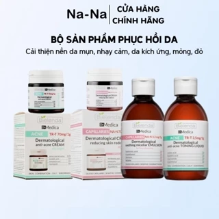 Bộ Kem dưỡng giảm dầu mụn Dr MEDICA ance thành phần azelaic acid, niacinamide giúp giảm mụn, phục hồi da