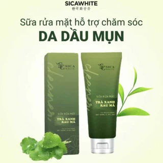 Sữa rửa mặt Trà Xanh Rau Má Sica White 100ml dành cho da dầu mụn