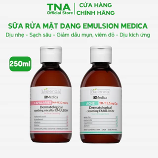 Sữa rửa mặt Bielenda Dr.Medica Emulsion giúp giảm dầu mụn, cải thiện nền da mỏng yếu, viêm đỏ 250ml