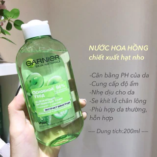 (Vỏ xước) NƯỚC HOA HỒNG GARNIER SKIN NATURALS XANH 200ML