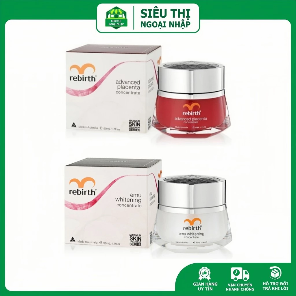 KEM ĐẬM ĐẶC NHAU THAI CỪU REBIRTH CỦA ÚC- KEM DƯỠNG TRẰNG REBIRTH