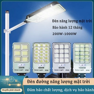 Đèn năng lượng mặt trời 200W 300W 600W 1000WLED siêu sáng tiết kiệm năng lượng tự động cảm biến có điều khiển từ xa IP66