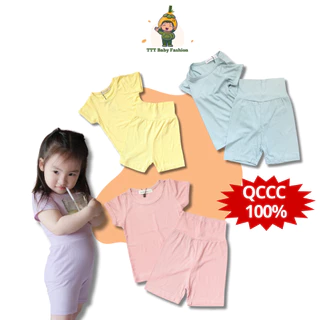 Bộ Cộc Đùi Cạp Cao Cho Bé TTT Baby, Chất Thun Tăm Siêu Mát Minkymom Cho Bé Gái, Quần Áo Trẻ Em Quảng Châu Size 3-13kg