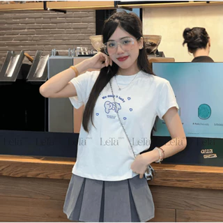 Áo Thun Form Fit Mẫu Lucky Dog . Áo Baby Tee Chất Cotton Co Giãn, Thấm Hút