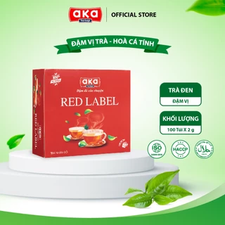 Trà Túi Lọc Nhãn Đỏ RED LABEL AKA 200G (100TÚI X 2G) - Hương Vị Đậm Đà, Hỗ Trợ Giải Nhiệt, Thanh Lọc