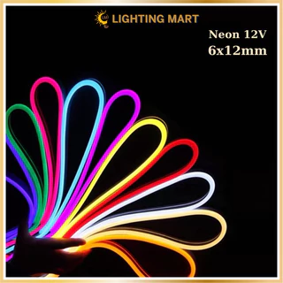 Cuộn Led neon 12V 5 mét trang trí, chống nước tốt, uốn chữ bảng hiệu quảng cáo