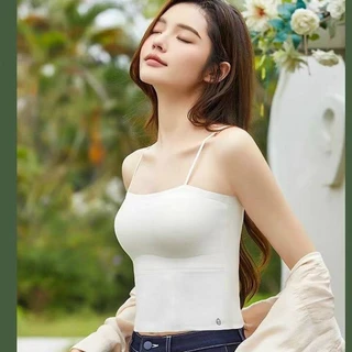 Áo bra hai dây có mút ngực cotton thun lạnh sang chảnh, Áo hai dây vai có thể điều chỉnh HÀNG LOẠI 1