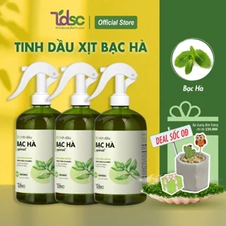 Xịt Phòng Thơm Tinh Dầu Bạc Hà Xua Đuổi Côn Trùng TINHDAUSACHANH 100ml/500ml Khử Mùi Chống Say Xe