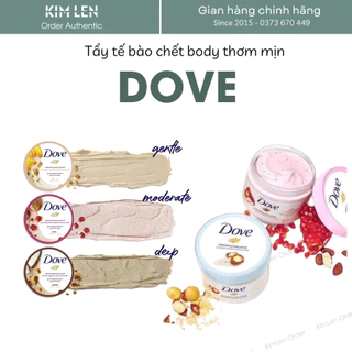 Tẩy tế bào chết body Dove Lựu và Macadamia 225ml (Bản Đức)