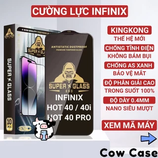 Cường lực Infinix Hot 40 Pro, 40i, Hot 40 Kingkong full màn | Miếng kính dán bảo vệ màn hình cho Techno Cowcase