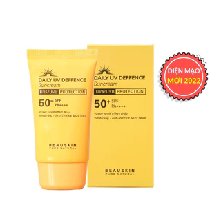 Kem Chống Nắng BEAUSKIN Daily Deffence Sun Cream 50ml SPF 50+ PA++++, Nâng Tone, Kiềm Dầu Hiệu Quả