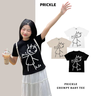 Áo Thun Nữ Baby Tee PRICKLE GRUMPY Premium Cotton 100%