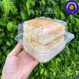 100 Hộp Nhựa Đựng Bánh Bông Lan Trứng Muối, Bánh Mì Chà Bông [H52A]