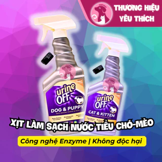 [SALE LỚN] (500ml) Xịt khử mùi nước tiểu & vết ố do chó, mèo gây ra - URINE OFF | Phù hợp với nhiều loại bề mặt (NK Mỹ)