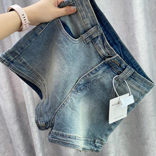 Quần Short Jean Nữ Cạp Cao Kiểu Ống Rộng QC Loại 1