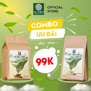 COMBO Hồng Trà và Lục Trà Lài dùng pha trà sữa trà trái cây trà tắc trà chanh vị đậm đà thơm ngon túi 150g